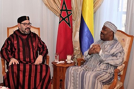 جلالة الملك يزور الرئيس الغابوني السيد علي بونغو أونديمبا بالمستشفى العسكري للرباط
