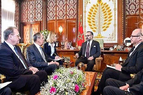 الملك محمد السادس يستقبل وزير الشؤون الخارجية بفدرالية روسيا