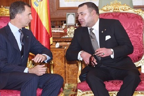 صاحب الجلالة الملك محمد السادس يتباحث مع العاهل الإسباني جلالة الملك “ضون” فيليبي السادس