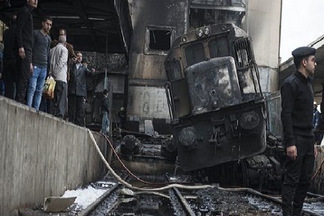 ارتفاع ضحايا حادث حريق بالمحطة الرئيسية للقطارات بالقاهرة إلى 25 شخصا وإصابة 50 آخرين