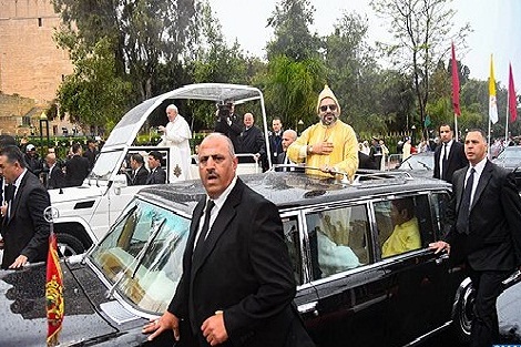 حفل استقبال رسمي بالرباط على شرف قداسة البابا فرانسيس