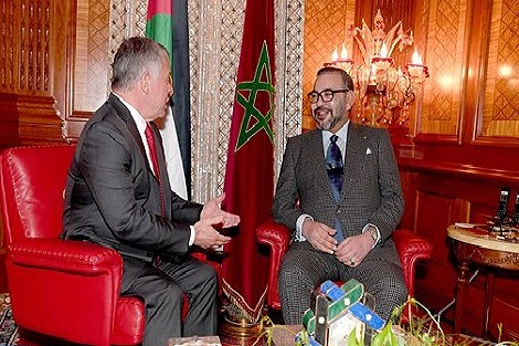 صاحب الجلالة الملك محمد السادس يجري مباحثات على انفراد مع عاهل المملكة الأردنية الهاشمية