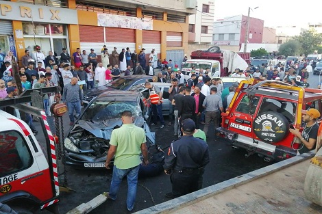 شاحنة تدهس ست سيارات قبيل الافطار بسطات