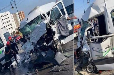 مصرع 3 أشخاص جراء اصطدام حافلتين لنقل العمال بطنجة