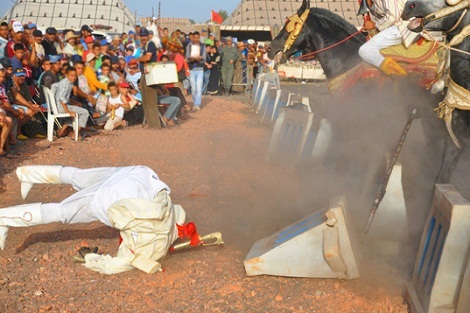 مأساوي..البارود يتسبب في إصابة فارسين بمهرجان أولاد معمر إقليم سطات