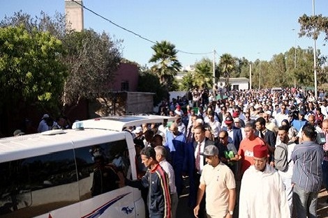 تشييع جثمان ايقونة السينما والمسرح أمينة رشيد في موكب جنائزي مهيب بالدار البيضاء