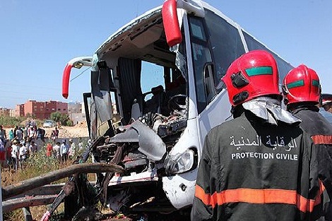 ارتفاع ضحايا حادثة انقلاب حافلة لنقل الركاب بإقليم تازة الى 17 قتيلا و35 جريحا