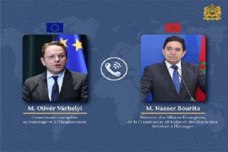 بوريطة يتباحث مع المفوض الأوروبي لسياسة الجوار والتوسع