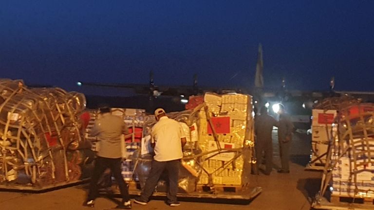 المساعدات الإنسانية لفائدة الفلسطينيين: مغادرة ثاني طائرة عسكرية في اتجاه العاصمة الأردنية