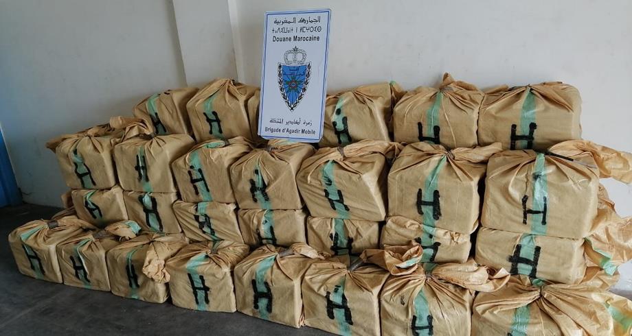 حجز 1860 كيلوغرام من مخدر الشيرا ضواحي مدينة تيزنيت