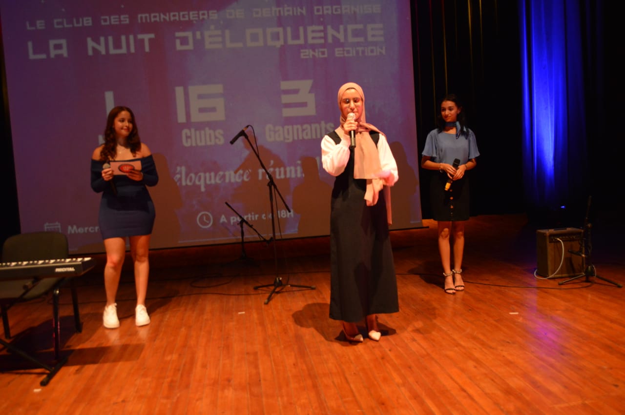 نادي مدبري الغد بالمدرسة الوطنية للتجارة و التسيير بسطات نظم الدورة الثانية من حدثه السنوي “la nuit d’éloquence “