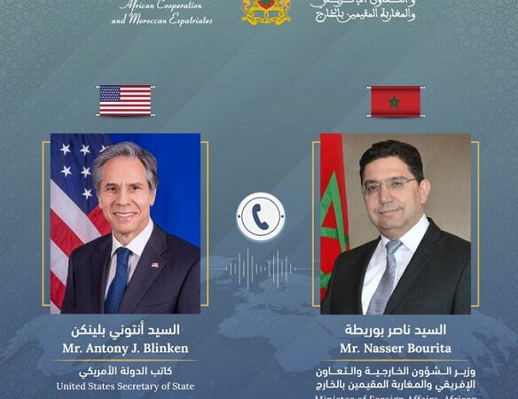بلينكن يشيد في محادثة هاتفية مع بوريطة بالتزام المغرب لصالح السلم والأمن