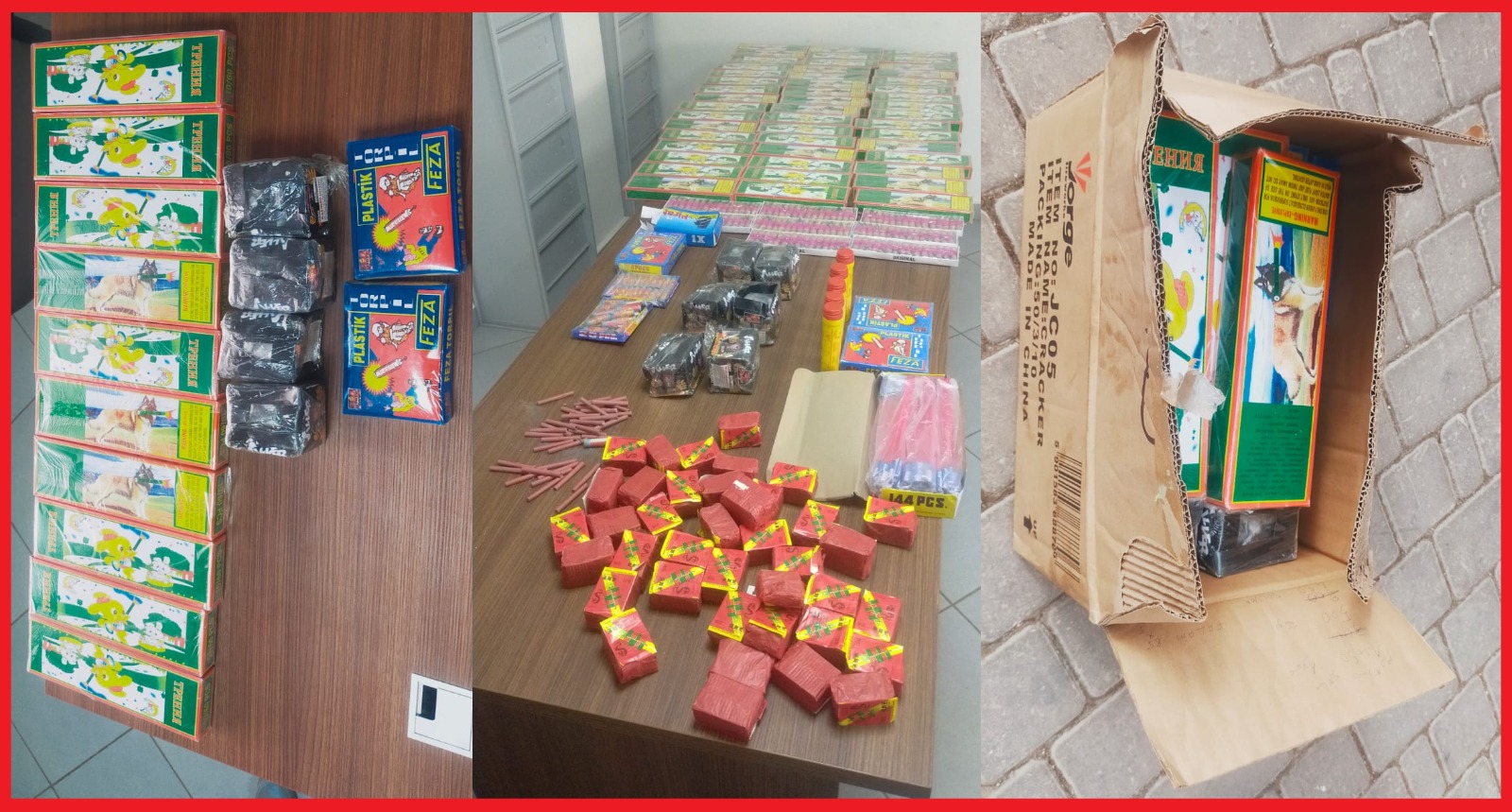 المفرقعات و الشهب النارية المهربة تورط عشريني بسطات