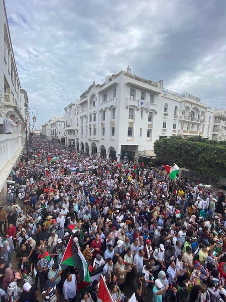 مسيرة تضامنية بالرباط مع الشعب الفلسطيني