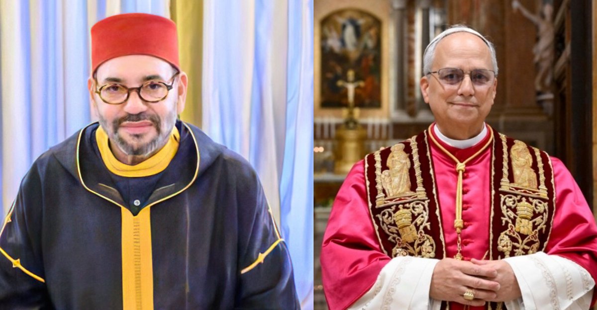 برقية تهنئة من أمير المؤمنين صاحب الجلالة الملك محمد السادس إلى قداسة البابا ليو الرابع عشر بمناسبة انتخابه لاعتلاء الكرسي البابوي